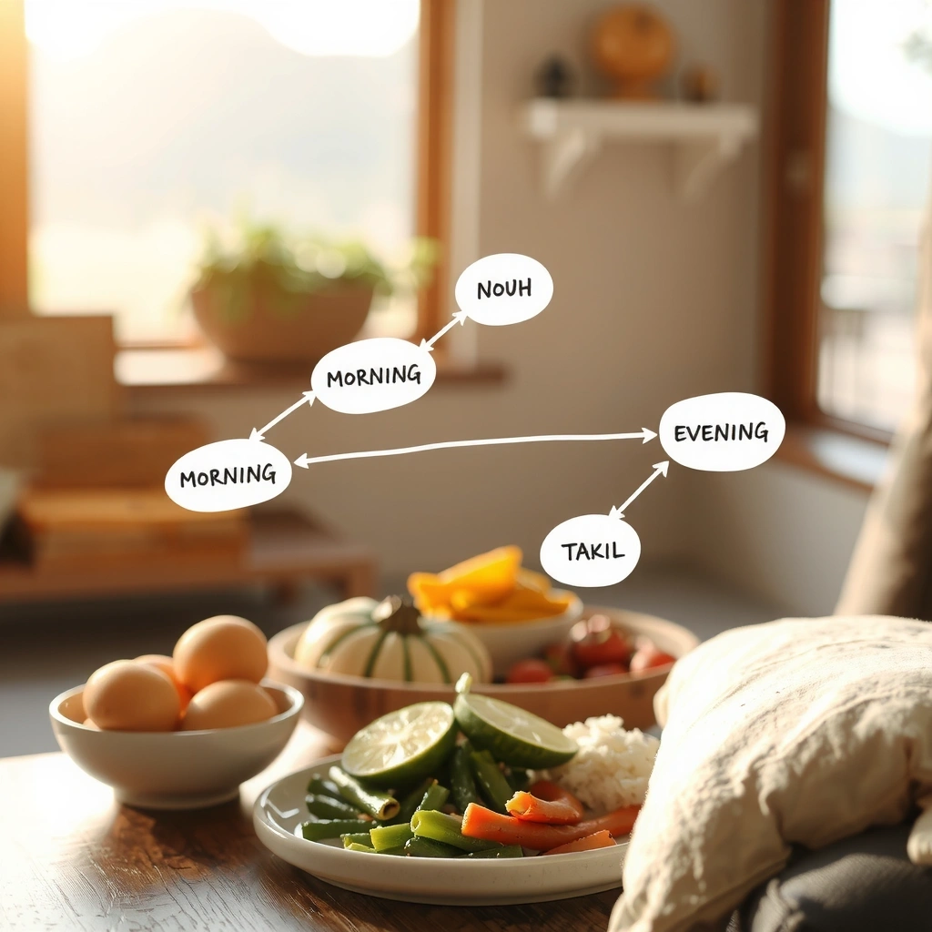 Diagram of daily routine flow